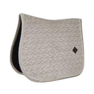 Velvet Jumping Saddle Pad | Beige