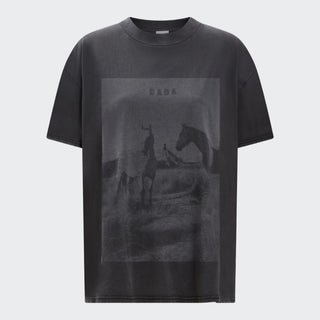 Ladies Fox Trot Cheval Club T-Shirt | Washed Black