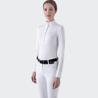 Ladies Eqgolo Long Sleeve Show Shirt | White