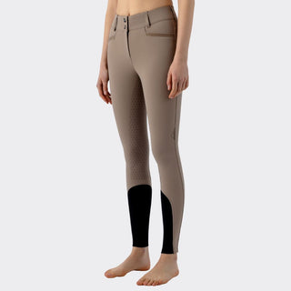 Ladies Crystalek Breeches | High Rise | Knee Grip | Taupe