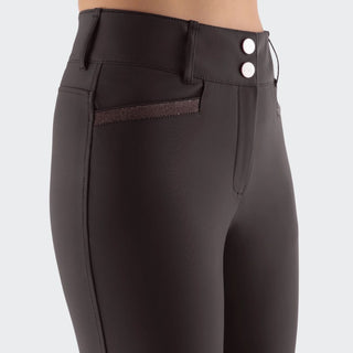 Ladies Eqcrystalek Breeches | High Rise | Coffee Bean