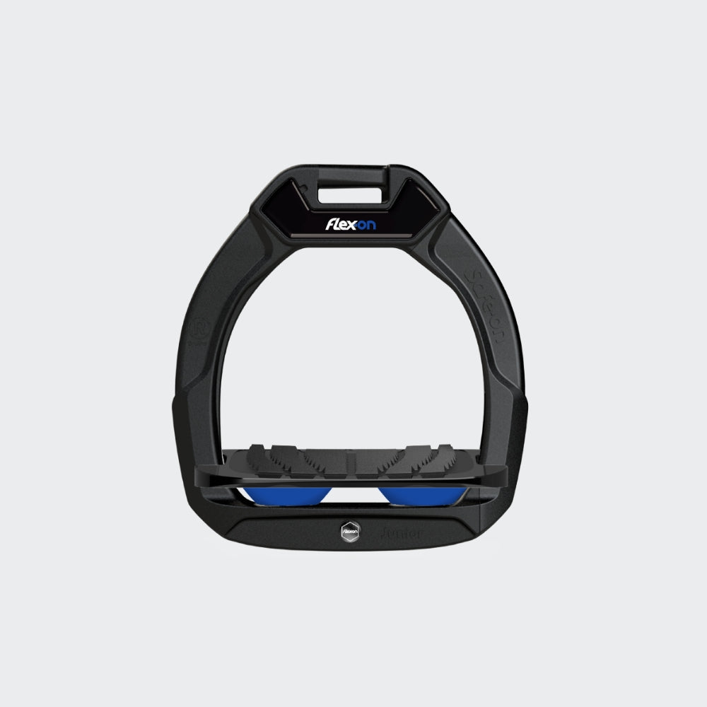 Safe-On Kids Stirrups | Total Black | Blue