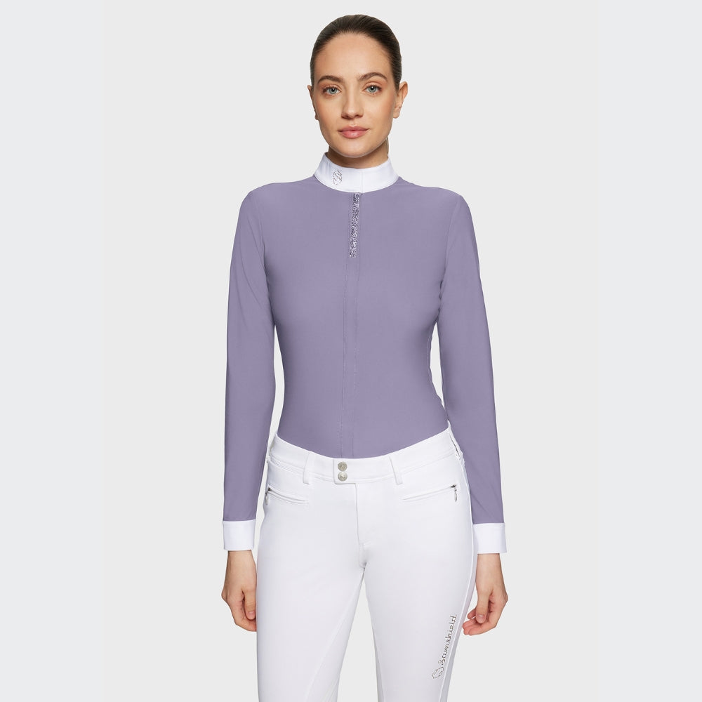 Ladies Roxanne Premium Show Shirt | Long Sleeves | Lavender Gray