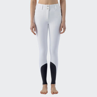 Ladies Eqcrystalef Breeches | High Rise | Full Grip | White