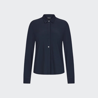 Ladies Casual Piquet Shirt | Navy