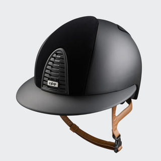Cromo 2.0 | Matt Black | Black Velvet | Beige Chinstrap | Polo Visor