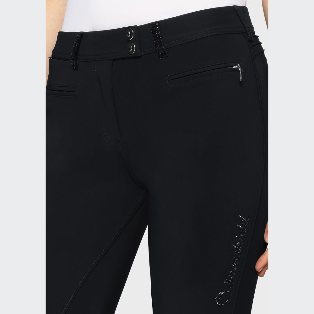 Ladies Adele Breeches | Medium Rise | Knee Grip | Black