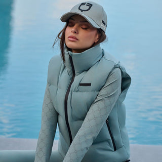 Ladies Quilted Down Vest | Slate Grey