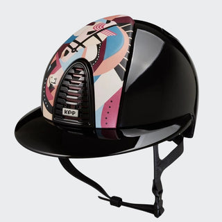Cromo 2.0 Polish Black | Leather Front | Polo Visor | Pegasus Collection