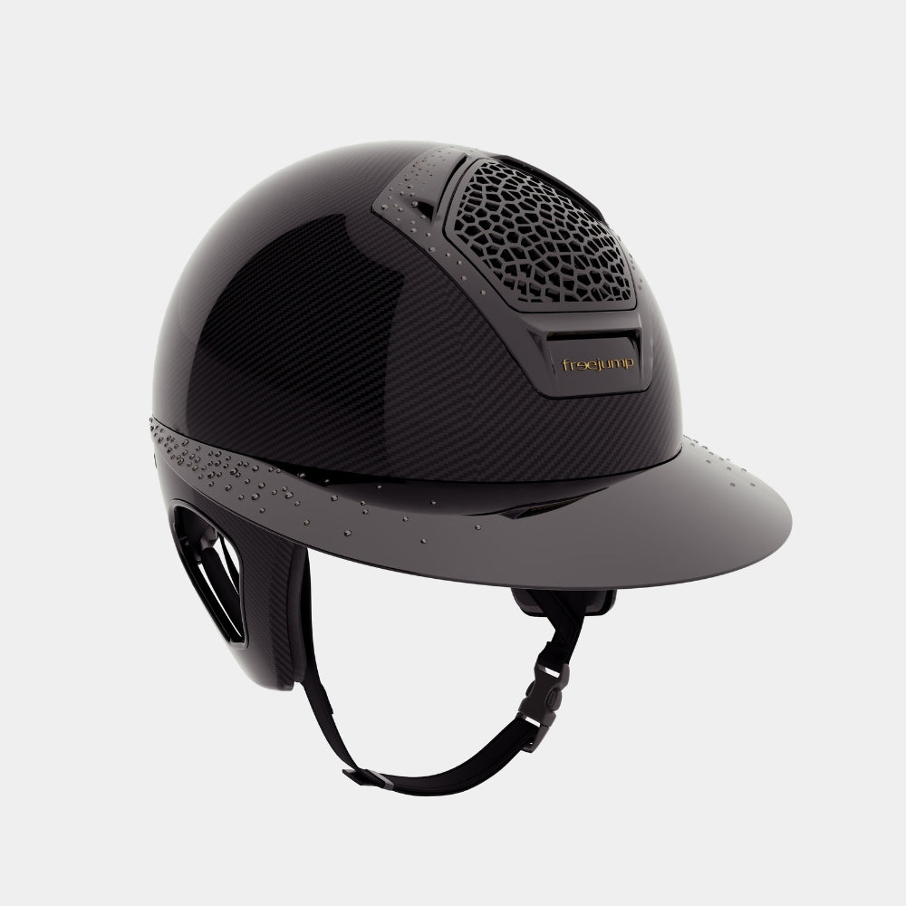 Voronoï Carbon Crystal Helmet With Temple Protection | Black | Black Crystal