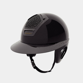Voronoï Carbon Crystal Helmet With Temple Protection | Black | Black Crystal