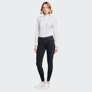 Ladies Adele Crystal Fabric Breeches | Medium Rise | Black