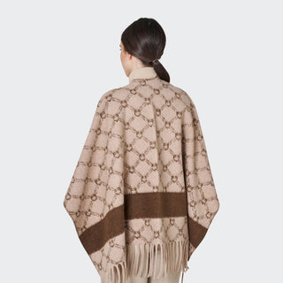 Ladies Monogram Wool Cape | Antique White