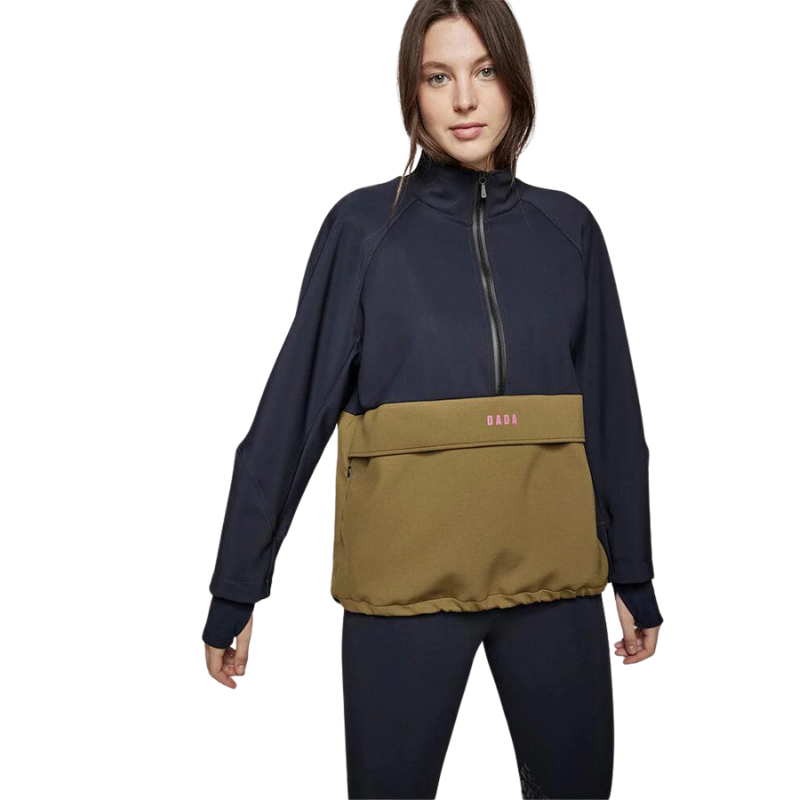 Ladies Aska Activewear Sweater - Navy/Bronze