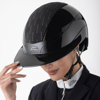 Xanto Helmet | Sun Visor | Rain Of Diamonds | With Logo | Glossy Black