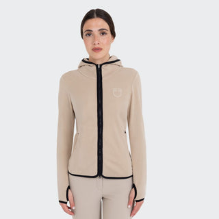Ladies Full Zip Fleece Hoodie | Cobblestone