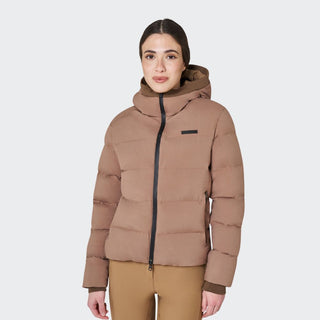 Ladies Down Hooded Coat | Tobacco Brown