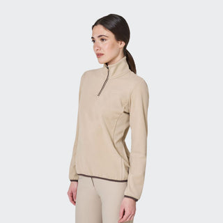 Ladies High Neck Half Zip Fleece Sweater | Cobblestone