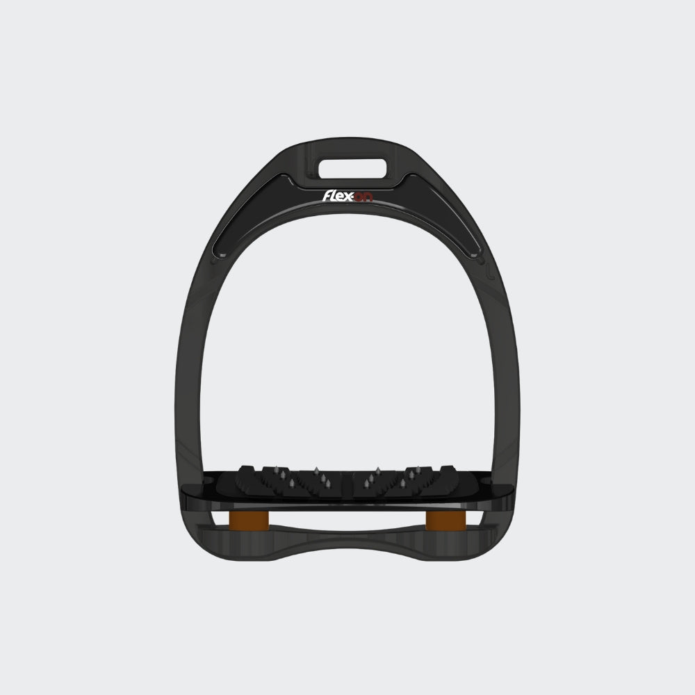 Black Aluminium Stirrups | Brown