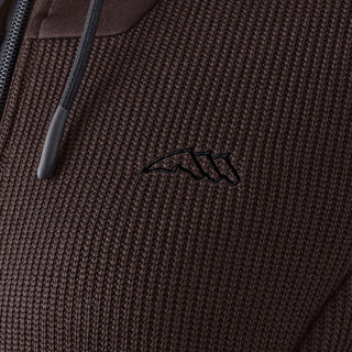 Ladies Tech Hoodie Full Zip | Eqelis | Cocoa Powder