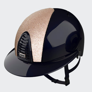 Cromo 2.0 Polish Blue | Polo Visor | Pink Star Fabric Front Panel