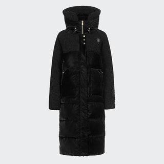 Ladies Cavallika Long Teddy Maxi Coat | Black