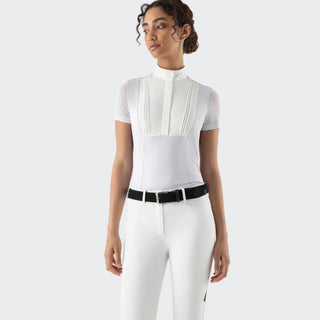 Ladies Eqglio Show Shirt | Short Sleeves | White