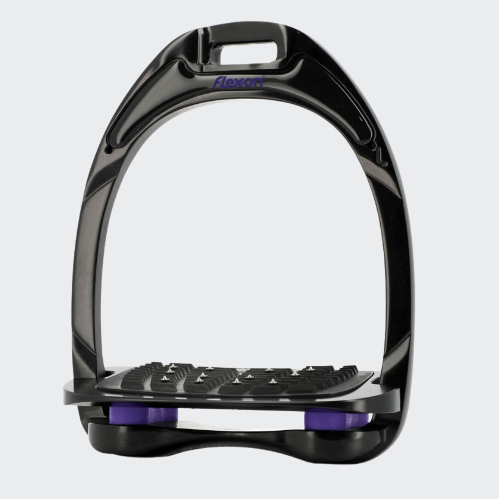 Black Aluminium Stirrups | Purple