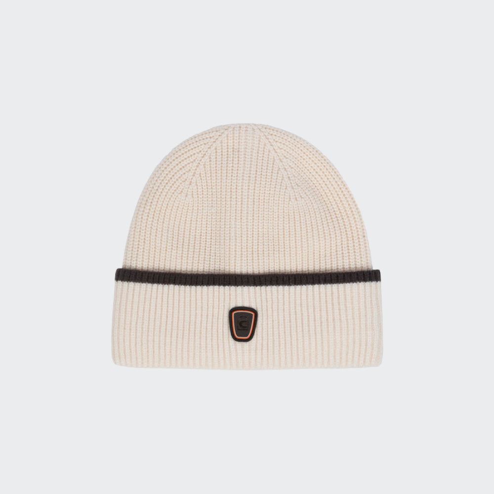 Ladies Cavallotus Knitted Beanie | Ecru