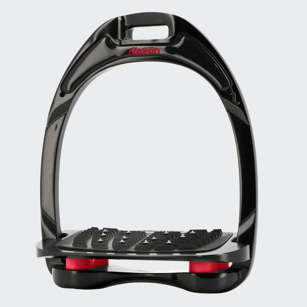 Black Aluminium Stirrups | Red