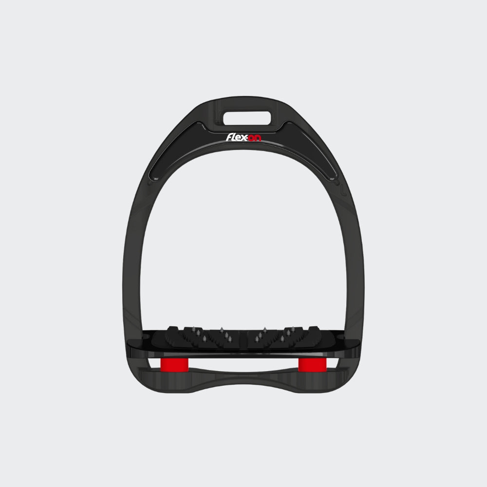 Black Aluminium Stirrups | Red