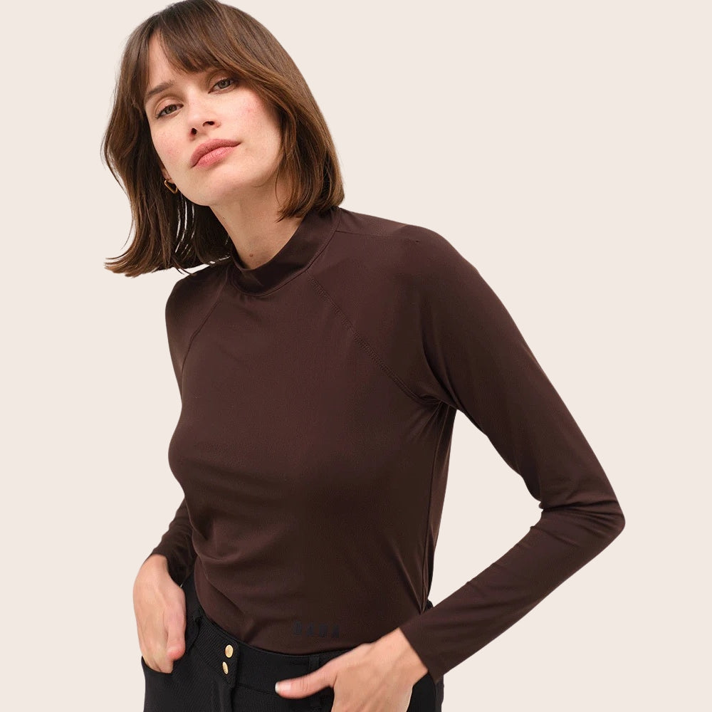 Ladies Totem Technical Training Polo | Long Sleeves | Chocolate