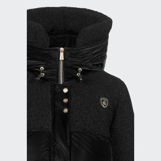 Ladies Cavallika Long Teddy Maxi Coat | Black