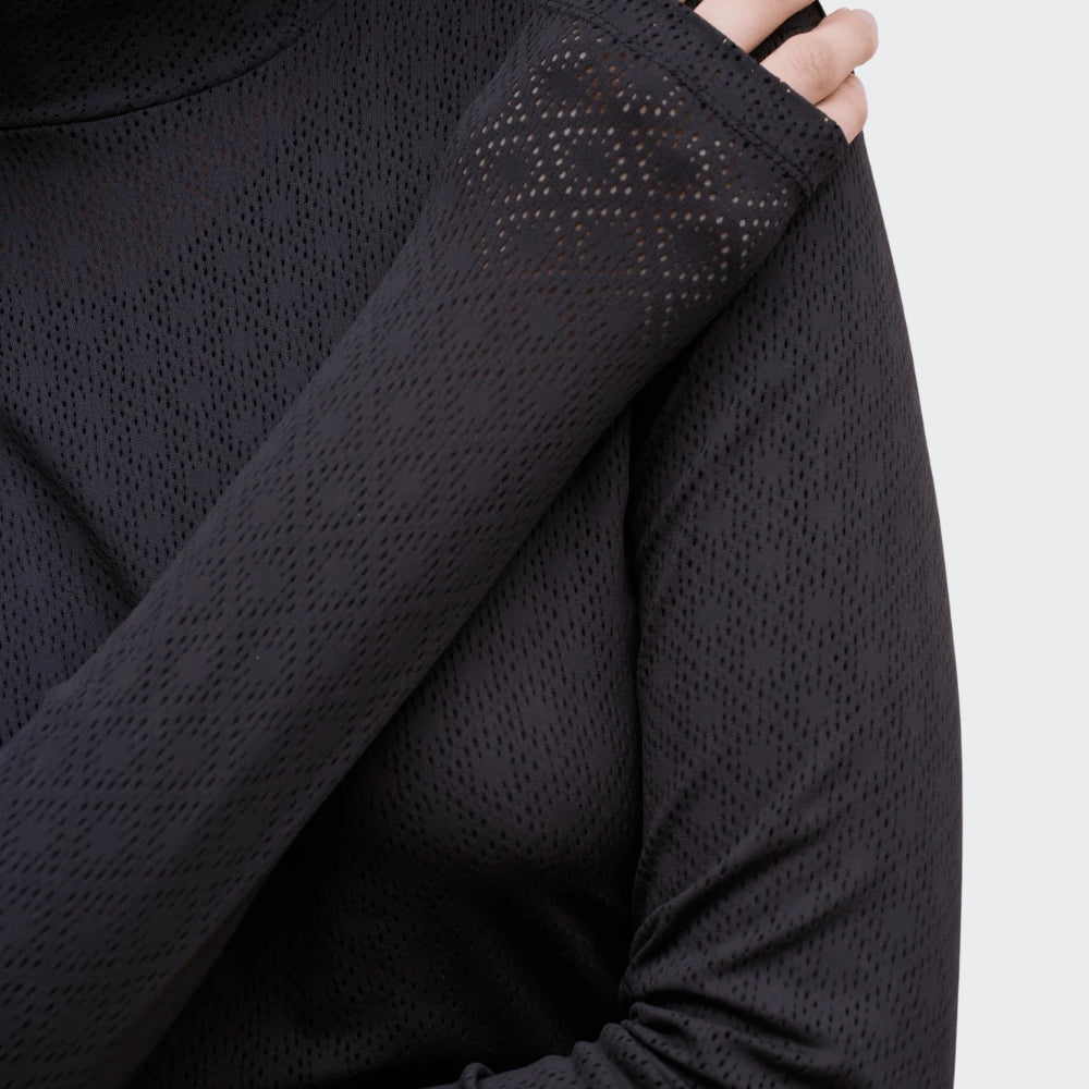 Calder Long Sleeve Training Polo | Black