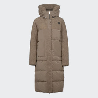 Ladies Cavallika Long Teddy Maxi Coat | Peanut
