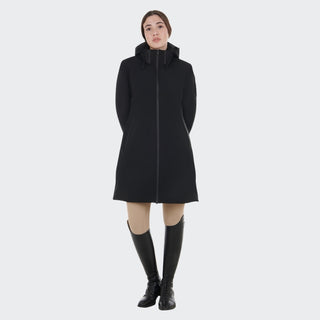 Ladies Water & Wind Repellent Long Down Padded Coat | Black
