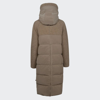 Ladies Cavallika Long Teddy Maxi Coat | Peanut