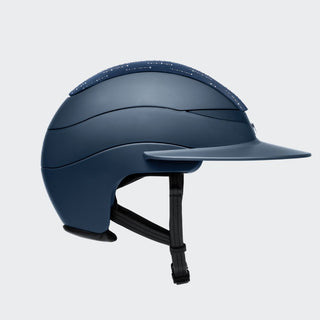 Xanto Helmet | Sun Visor | Rain Of Diamonds | With Logo | Matt Blue