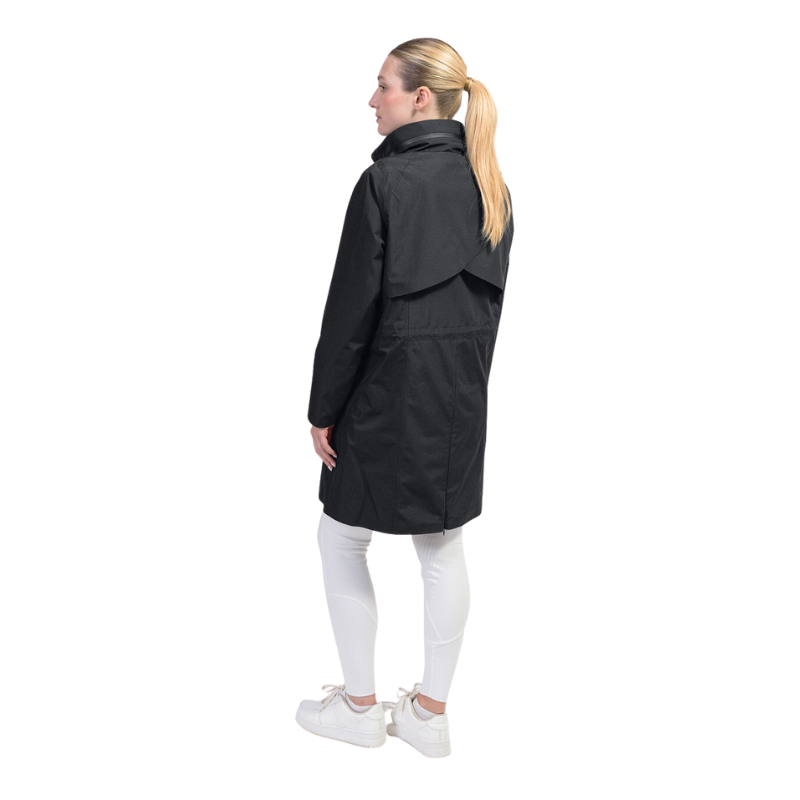 Ladies Livia Long Rain Coat - Black