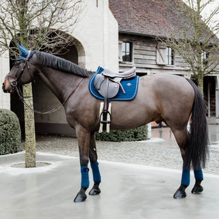 Velvet Jumping Saddle Pad | Navy