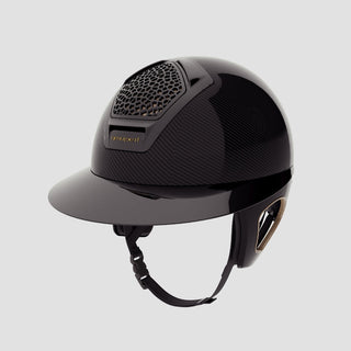Voronoï Carbon Helmet With Temple Protection | Black | Zeus Gold