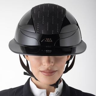 Xanto Helmet | Sun Visor | Rain Of Diamonds | With Logo | Glossy Black