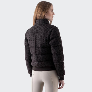 Ladies Eqglana Wool Quilted Bomber | Coffee Bean