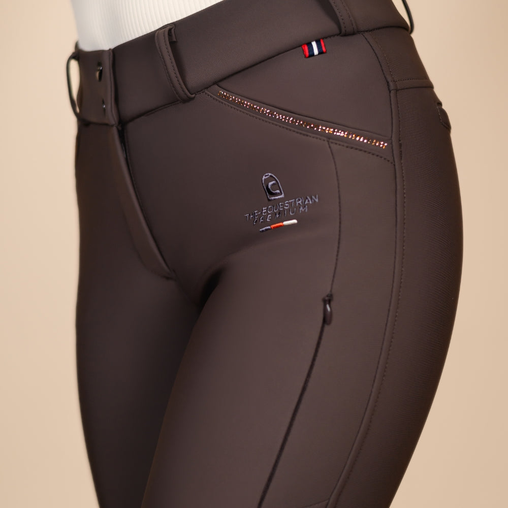 Ladies Cavalcasi Grip Mobile Breeches | High Rise | Full Grip | Espresso Brown