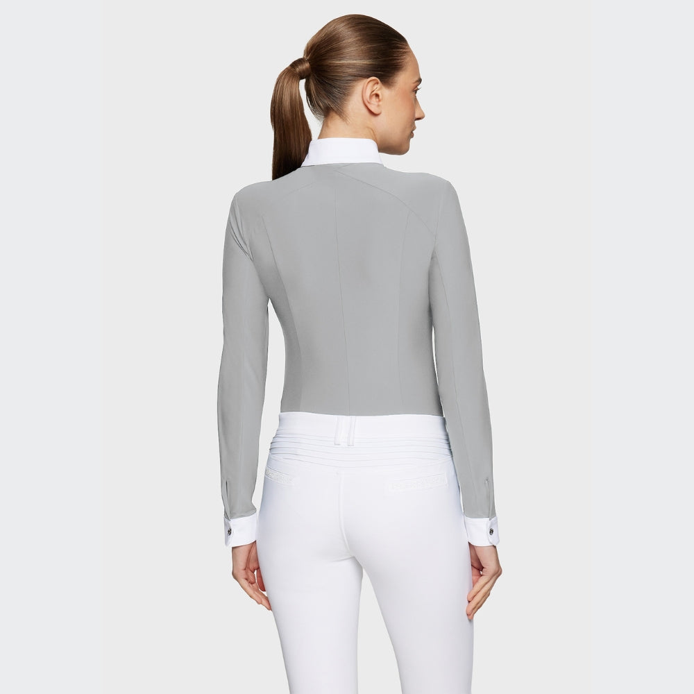 Ladies Lucia Metal Dots Show Shirt | Long Sleeves | Light Grey