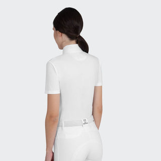 Ladies Hunter Show Shirt With Mesh Inserts | White