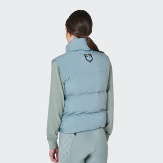 Ladies Quilted Down Vest | Slate Grey