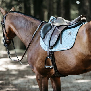 Velvet Jumping Saddle Pad | Baby Blue