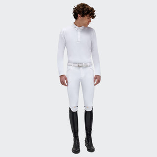 Mens Perforated Inserts Show Shirt | White