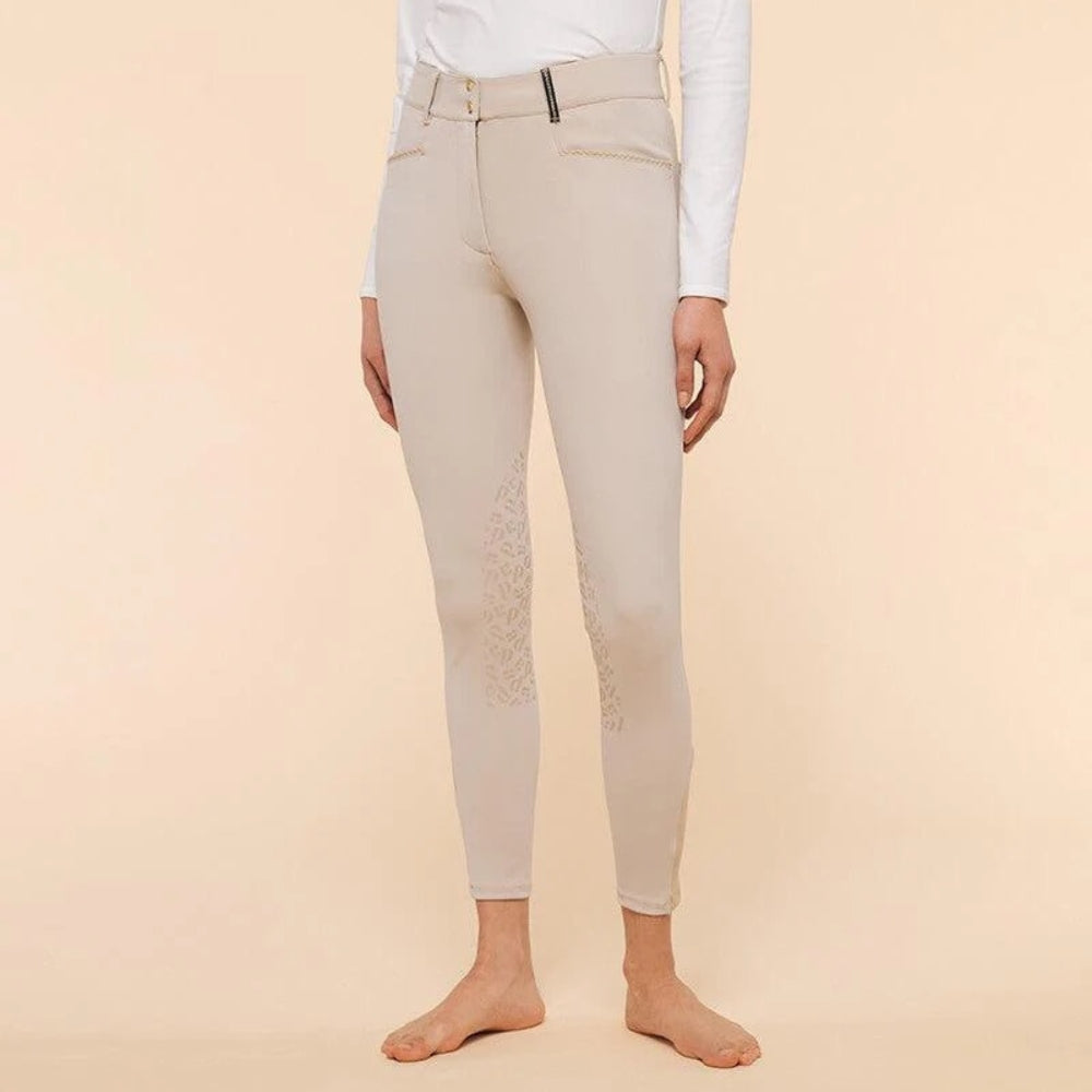 Ladies Giovani Grip Breeches | Medium Rise | Knee Grip | Beige